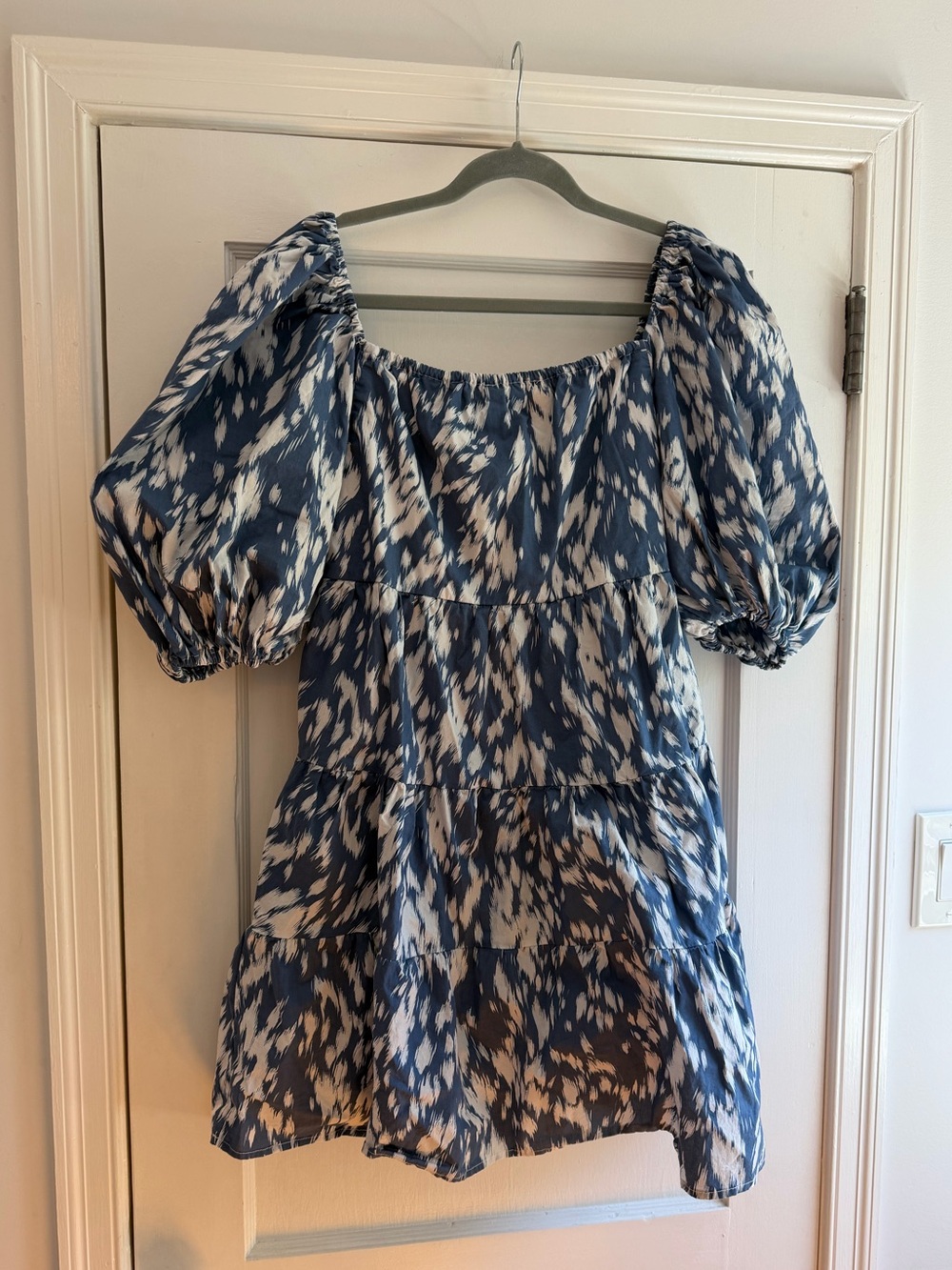 Anthropologie ๐ฉต Mini Dress Puff Puff Sleeve Medium - Picture 7 of 12